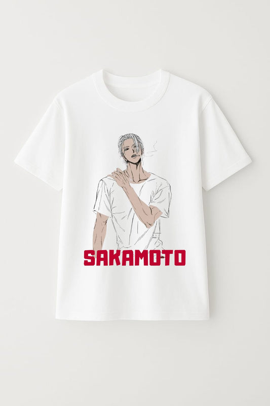 Oversized Men's Sakamoto Days Anime T-Shirt – 100% Cotton | Built for Comfort & Cool