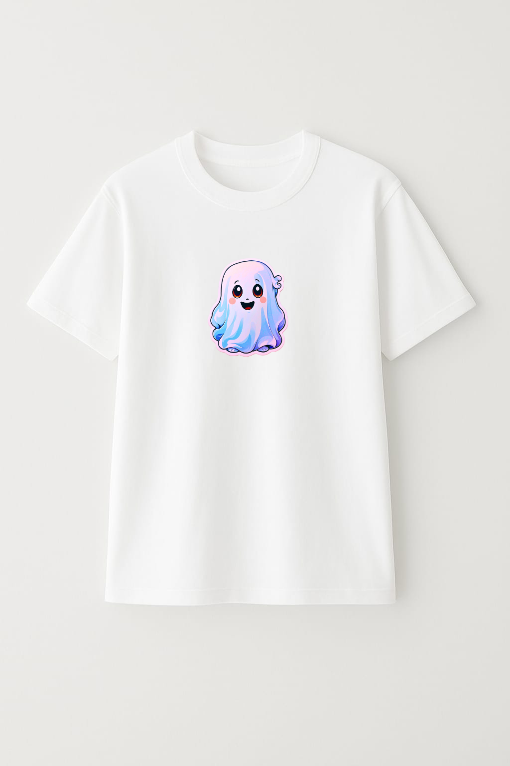 Oversized Unisex Cute Ghost Anime T-Shirt – 100% Cotton | Soft, Breathable &amp; Stylishly Spooky