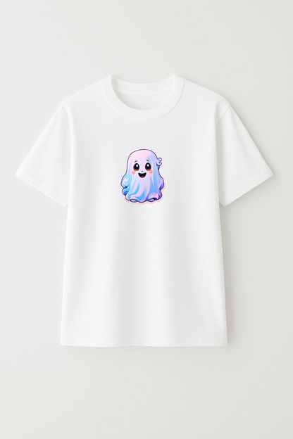 Oversized Unisex Cute Ghost Anime T-Shirt – 100% Cotton | Soft, Breathable &amp; Stylishly Spooky