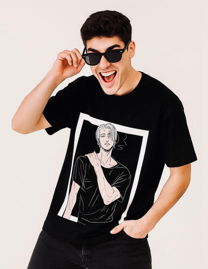 Oversized Men's Sakamoto Days Anime T-Shirt – 100% Cotton | Built for Comfort &amp; Cool